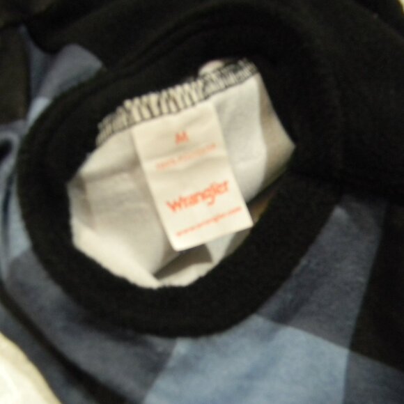 Wrangler Dog Hoodie Flannel Dog Sweater Black Blue Sz M Beagle, Standard Poodle - Picture 3 of 4